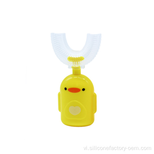 Bàn chải đánh răng bằng silicon em bé đầu bàn chải đánh răng silicone